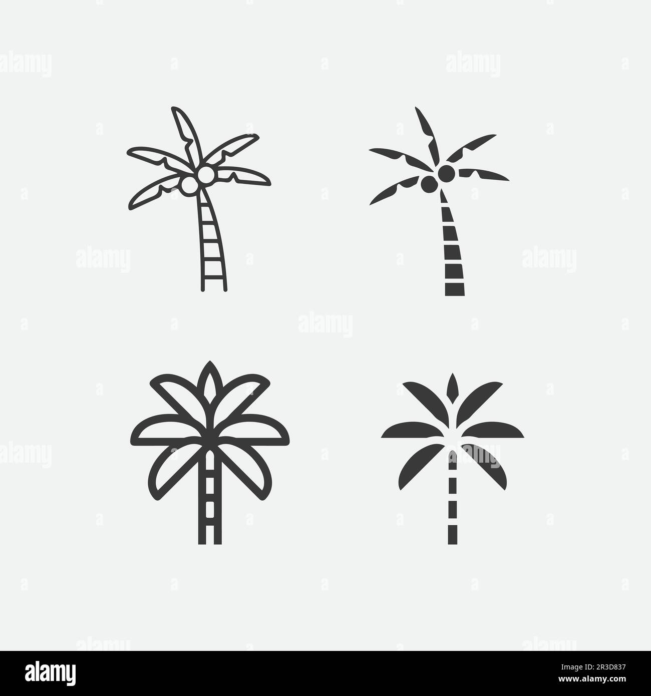 Palm tree summer logo template vector illustration Stock Vector