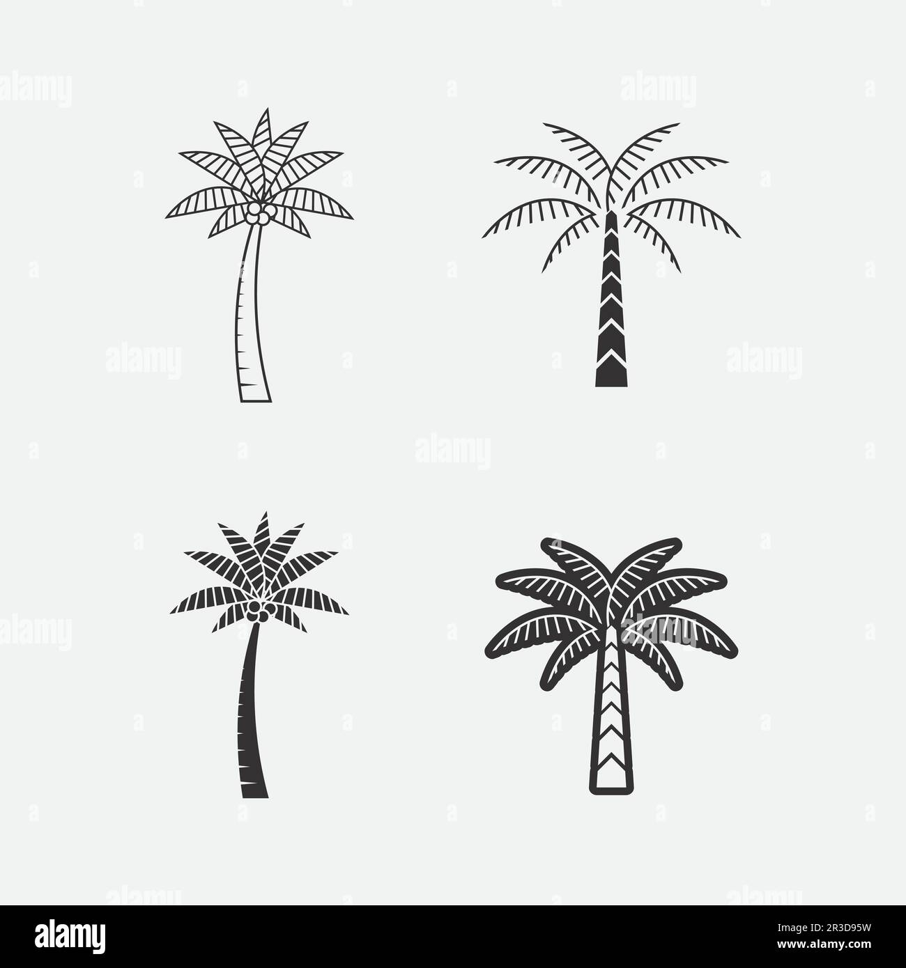 Palm tree summer logo template vector illustration Stock Vector