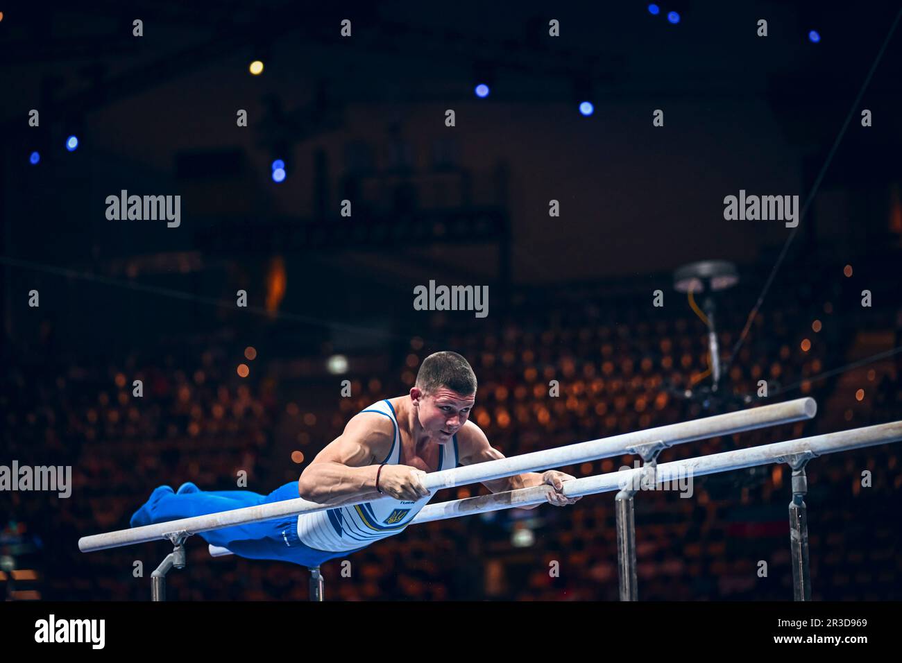 Ilia Kovtun participating in the 2022 Munich European Gymnastics ...