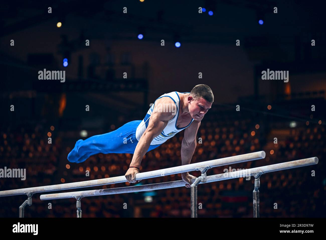 Ilia Kovtun participating in the 2022 Munich European Gymnastics ...