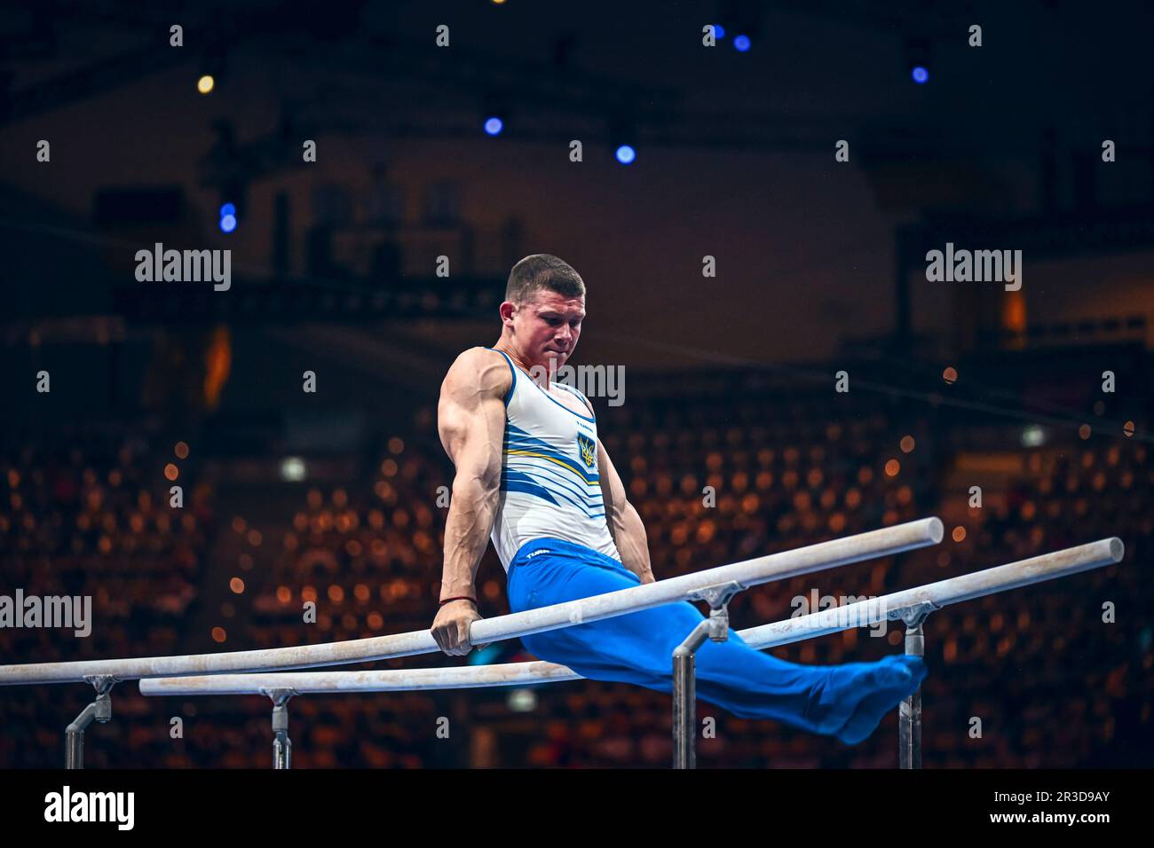 Ilia Kovtun participating in the 2022 Munich European Gymnastics ...