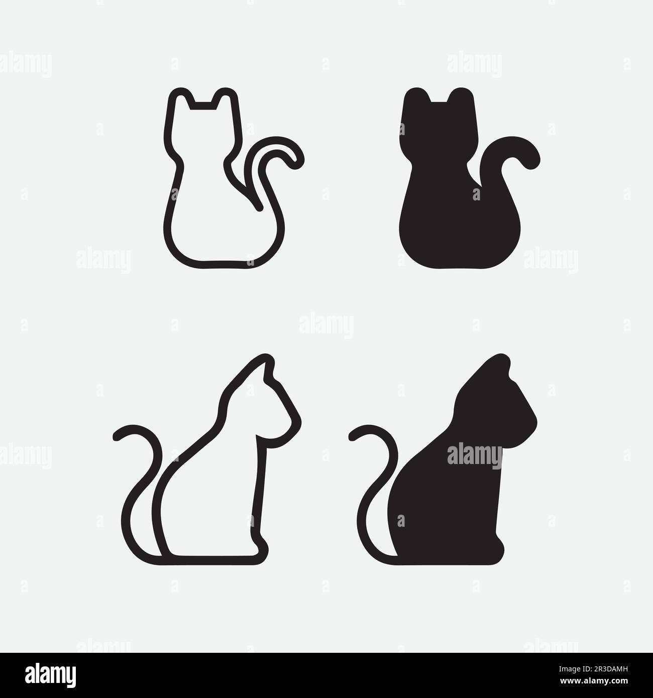 cat logo and vector animal icon footprint kitten calico logo dog symbol ...
