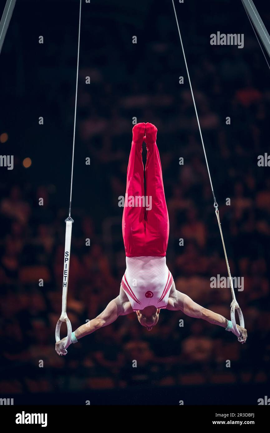 Adem Asil participating in the 2022 Munich European Gymnastics