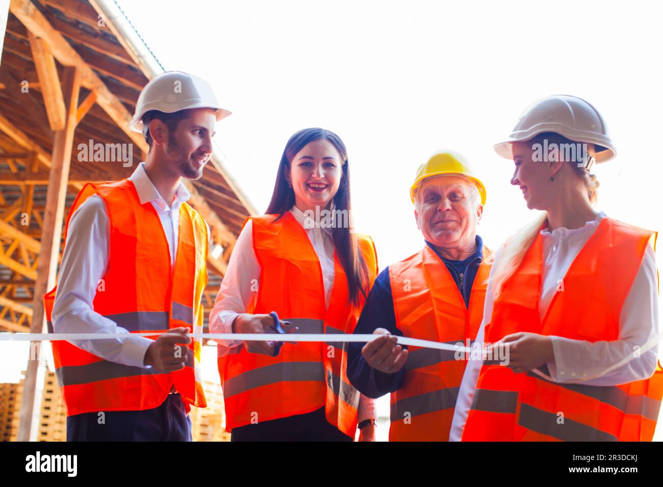 Official oppening of recently built plant or factory Stock Photo
