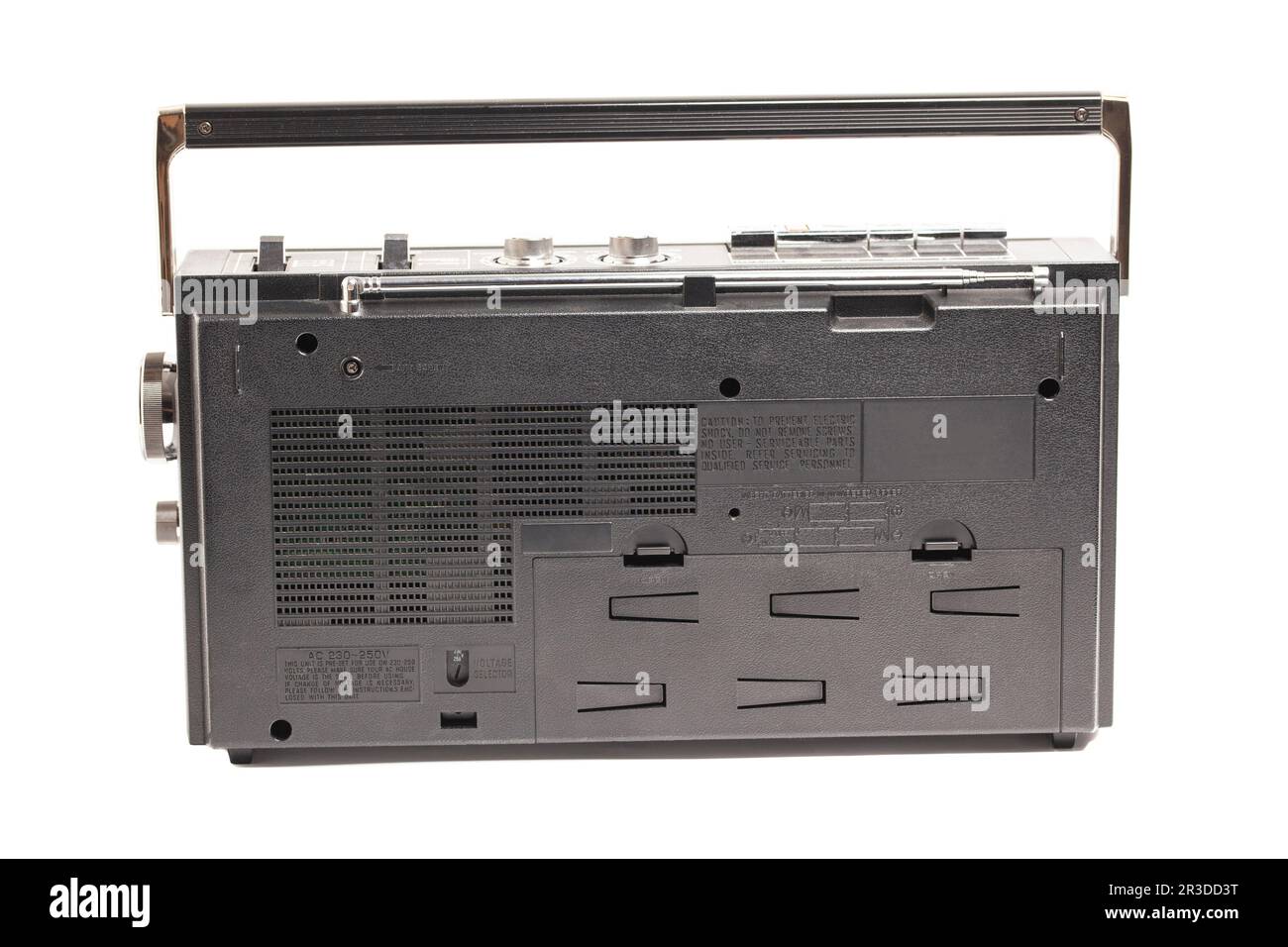 Retro ghetto radio boom box cassette recorder from 80s. rear view Stock  Photo - Alamy