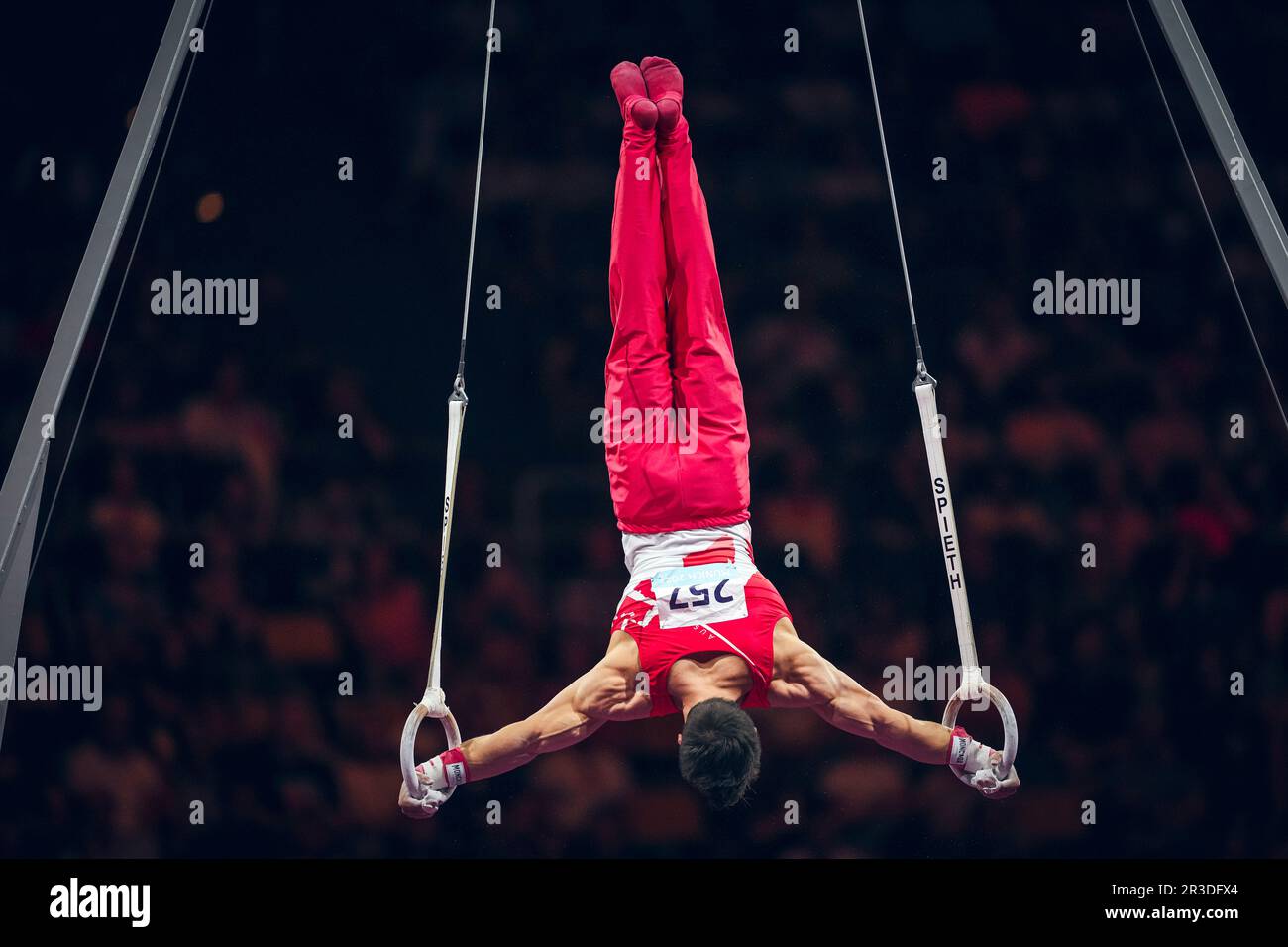 Vinzenz Höck participating in the 2022 Munich European Gymnastics