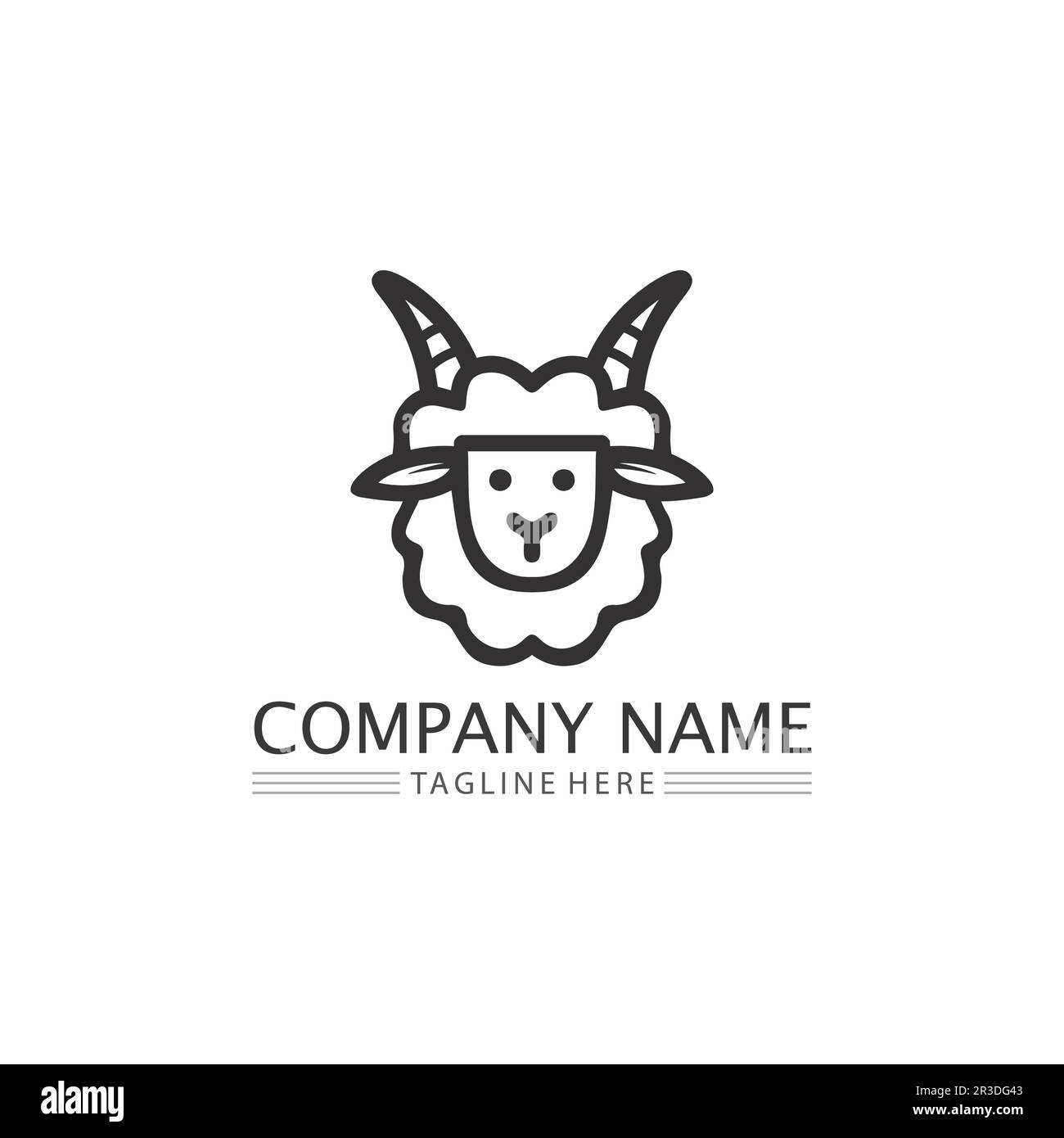 Sheep vector icon animal logo design silhouette illustration Stock ...