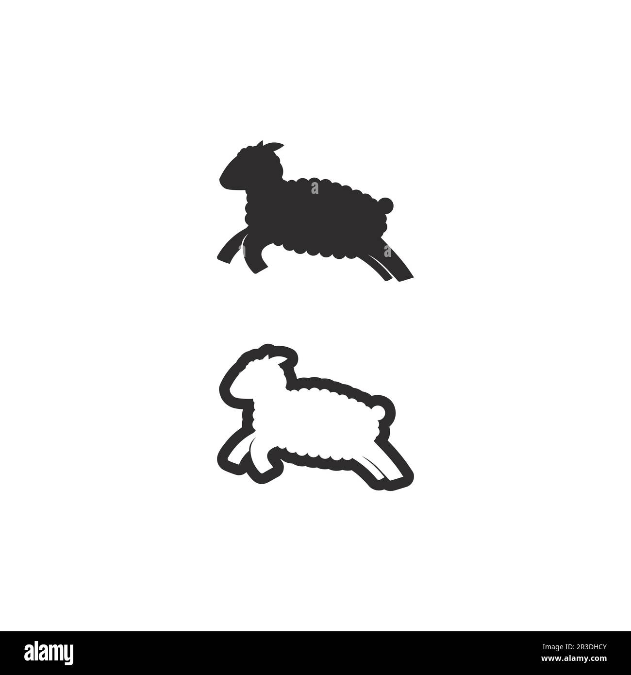 Sheep vector icon animal logo design silhouette illustration Stock ...