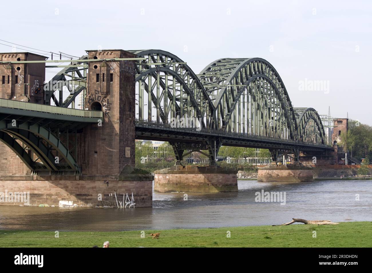 South bridge, railroad bridge, Cologne-Poll, NRW, Rhineland Stock Photo