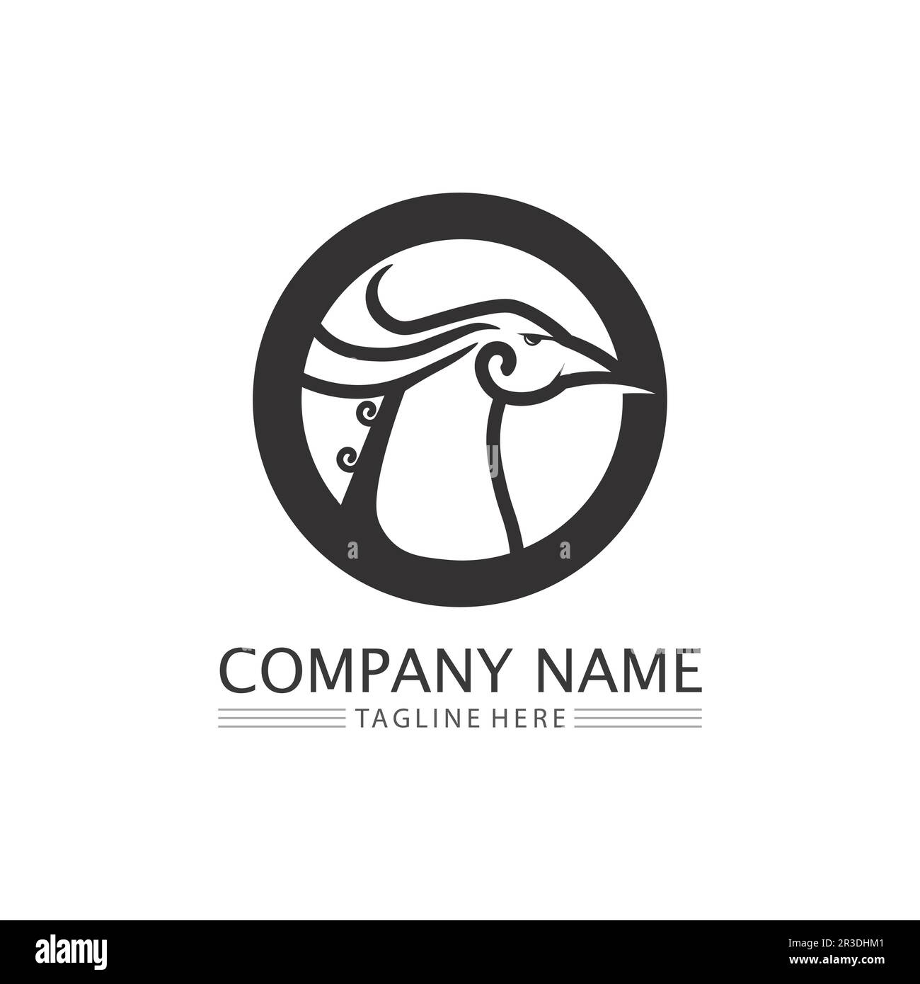 phoenix bird symbol and logo design vector illustration Stock Vector