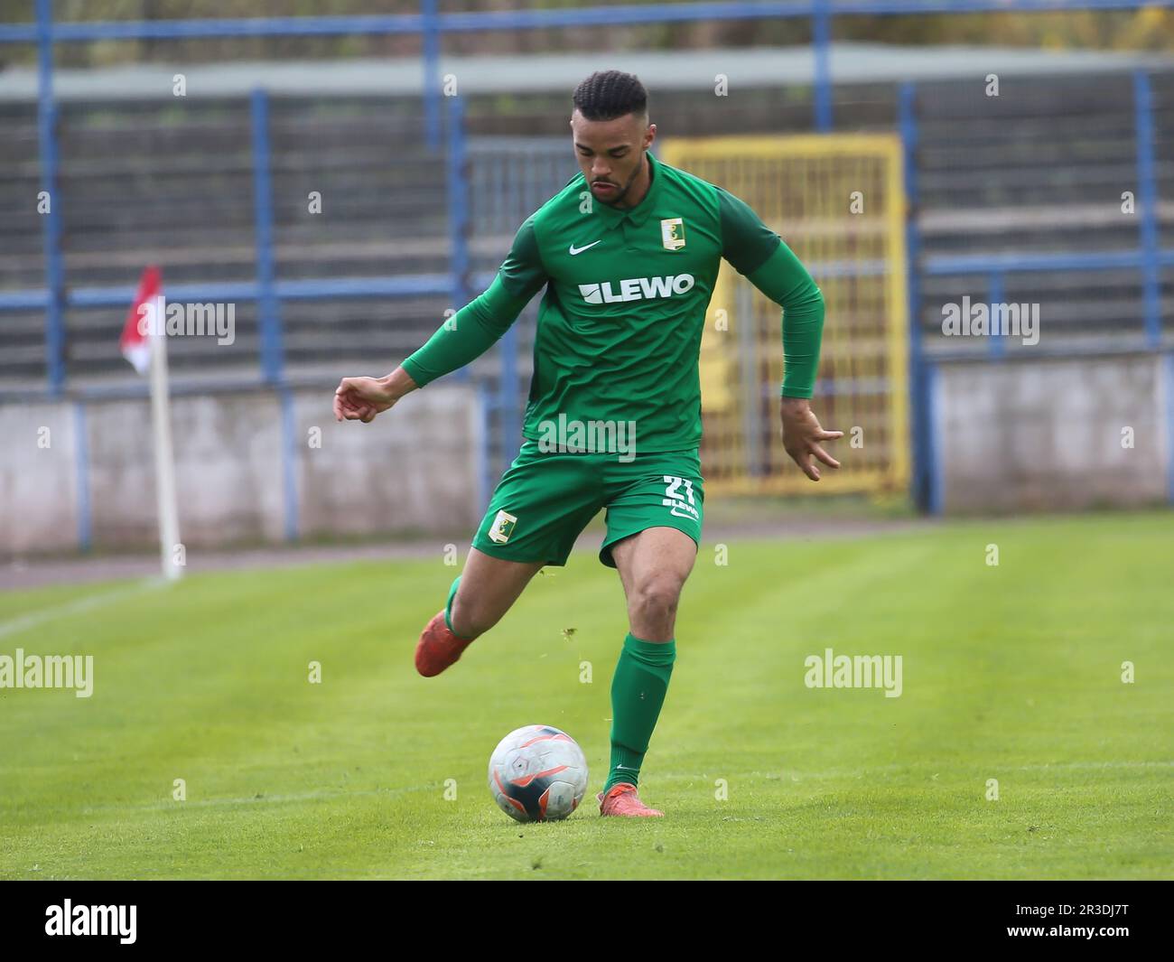 Footballer Benjamin Luis BSG Chemie Leipzig DFB NOFV 4.Liga Regionalliga Nordost season 2020-21 Stock Photo