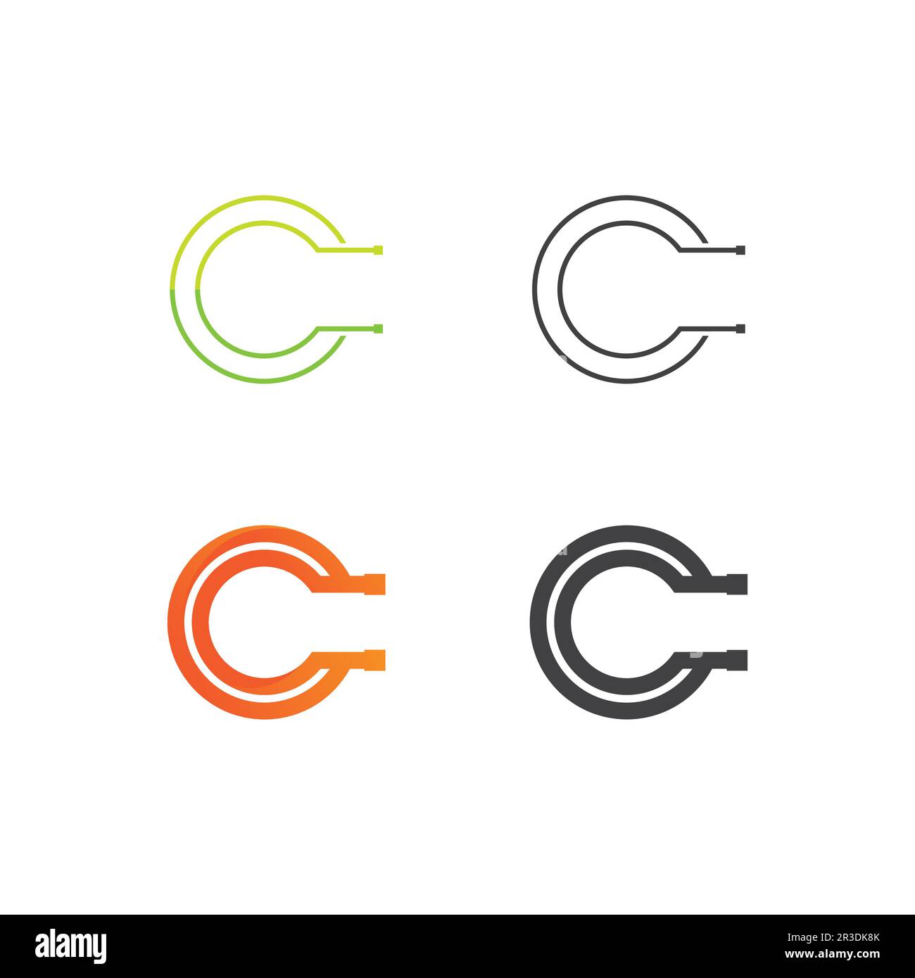 C Letter Logo and font C Template vector icon design Stock Vector