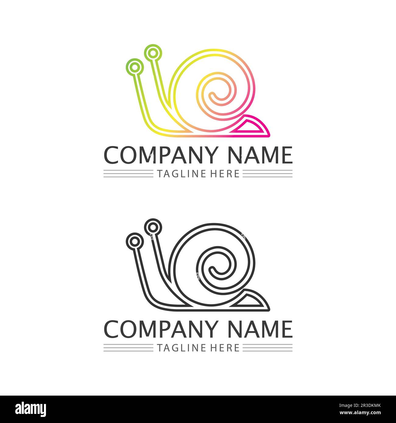 snail logo template vector icon illustration design graphic Stock Vector