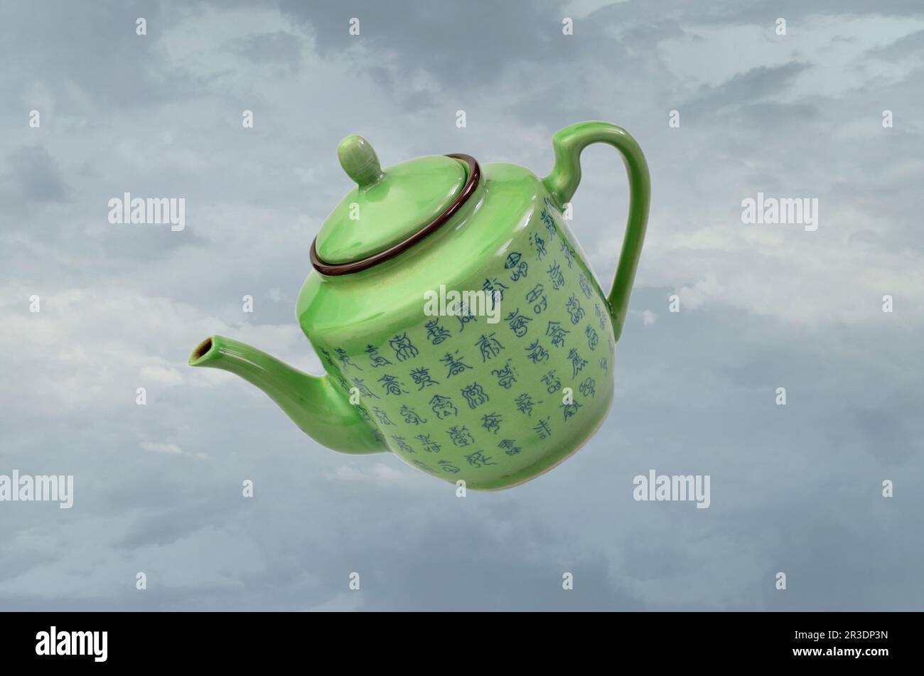 Chinese teapot floating in the air Stock Photo Alamy