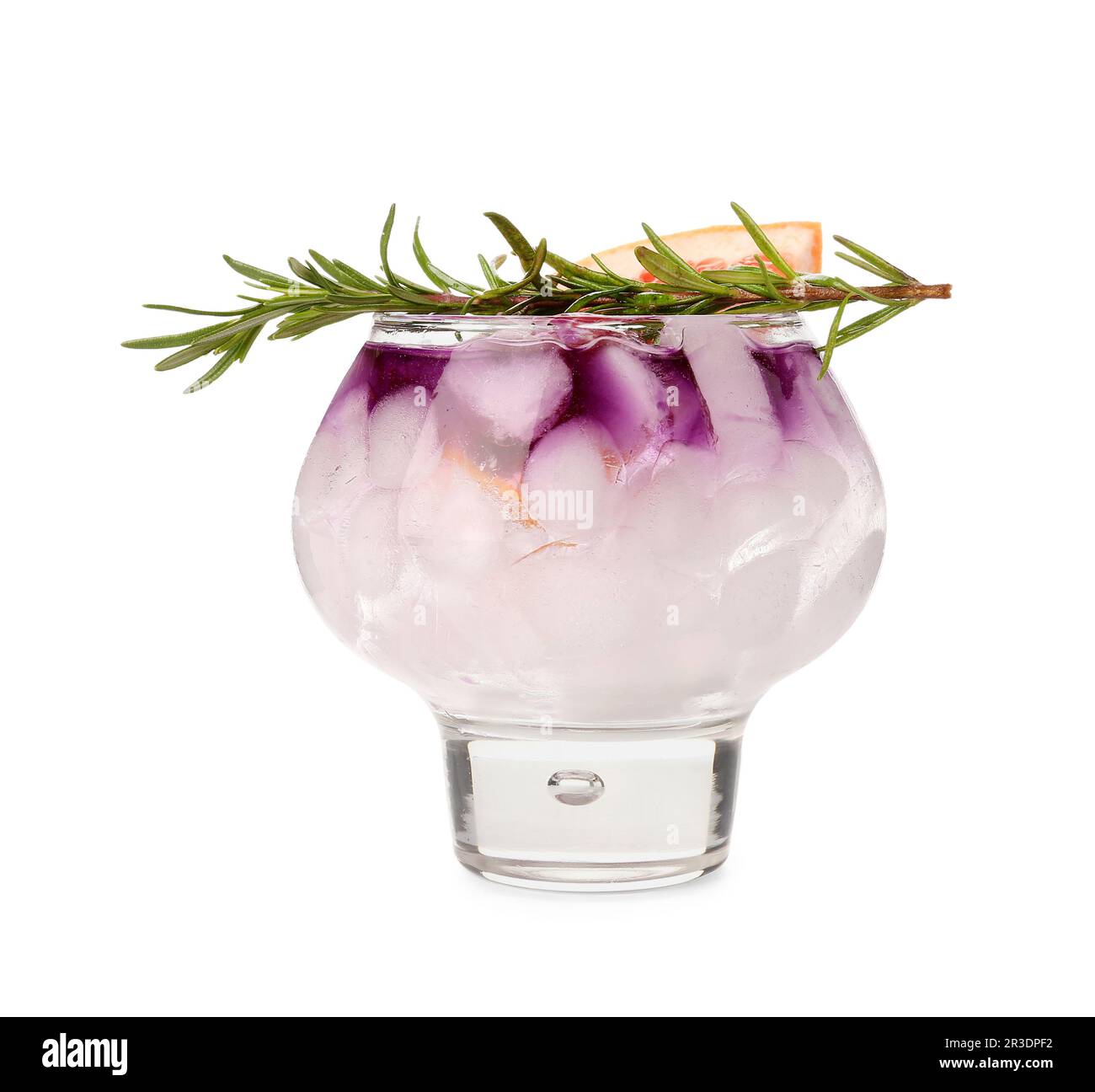 Purple gin and tonic with rosemary on white background Stock Photo Alamy