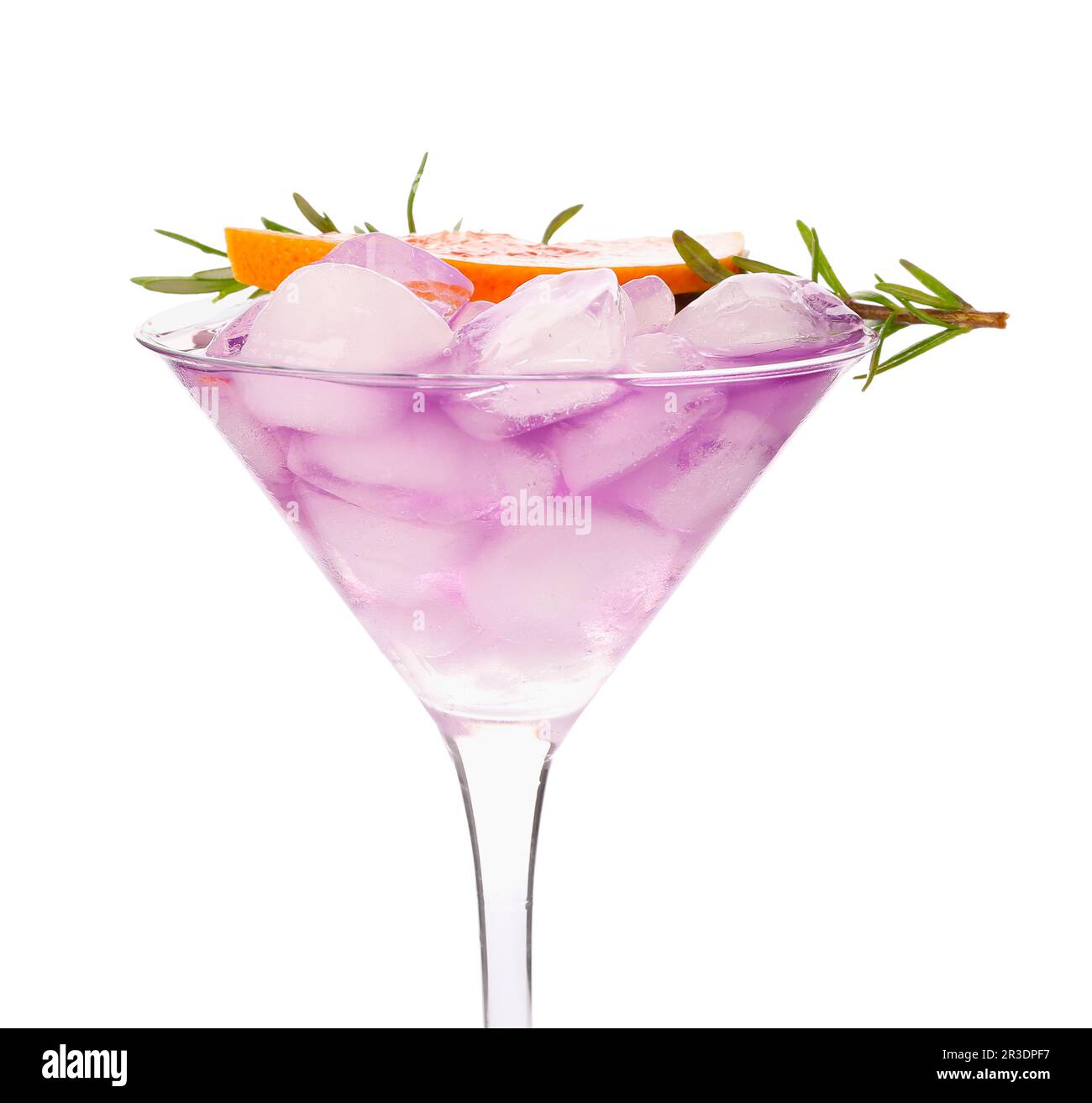 Purple gin and tonic with rosemary on white background Stock Photo Alamy
