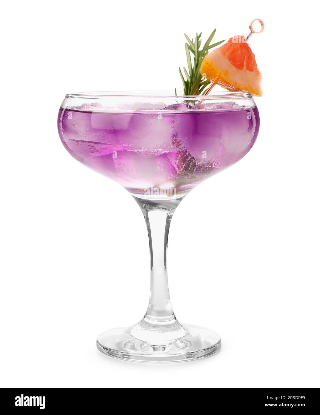 Purple gin and tonic with rosemary on white background Stock Photo Alamy