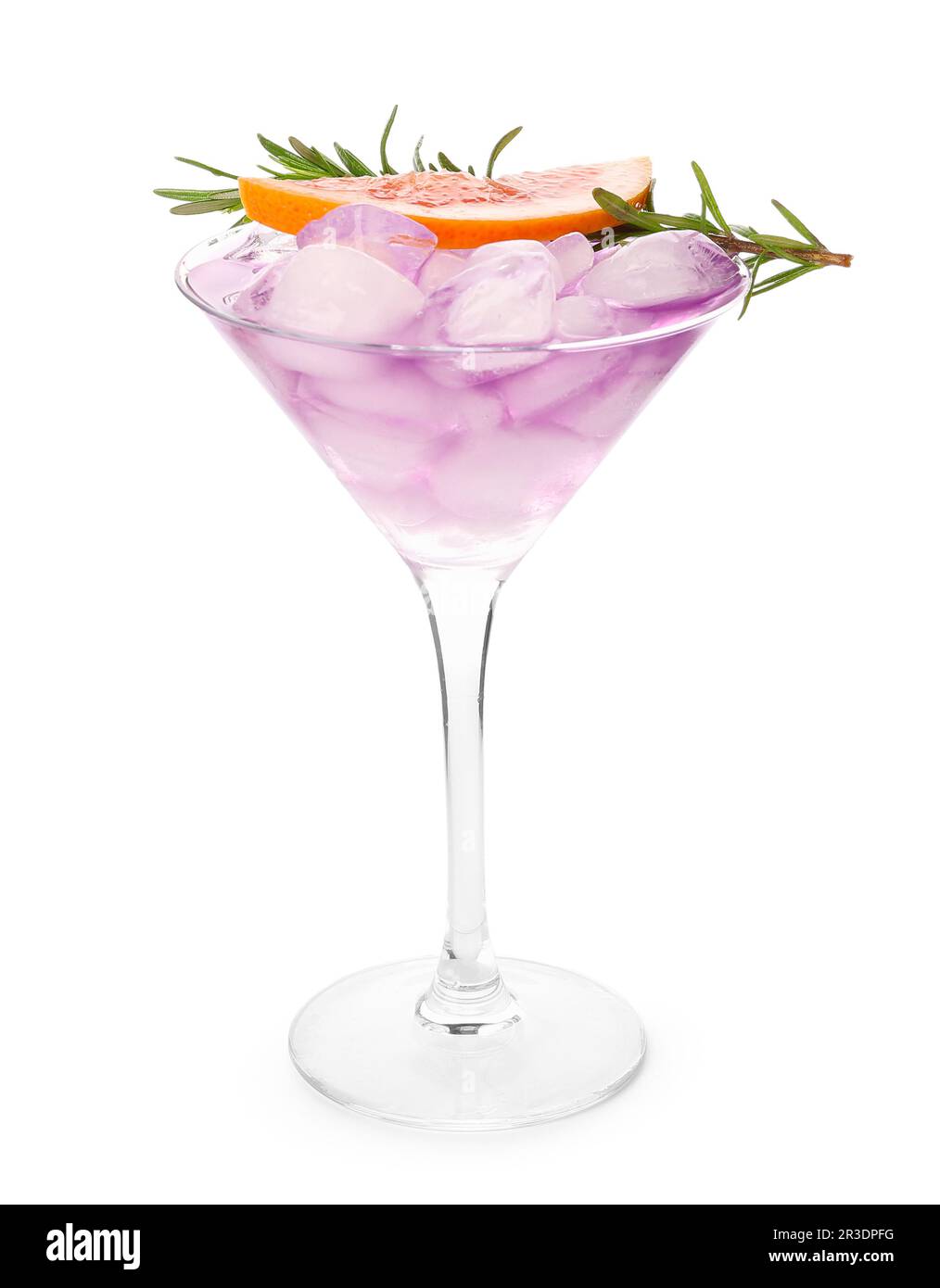 Purple gin and tonic with rosemary on white background Stock Photo Alamy