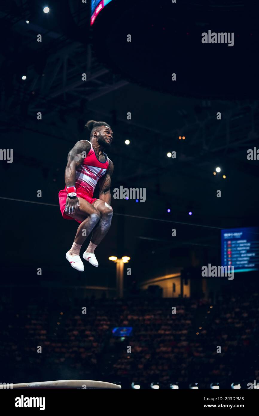 Courtney Tulloch participating in the 2022 Munich European Gymnastics