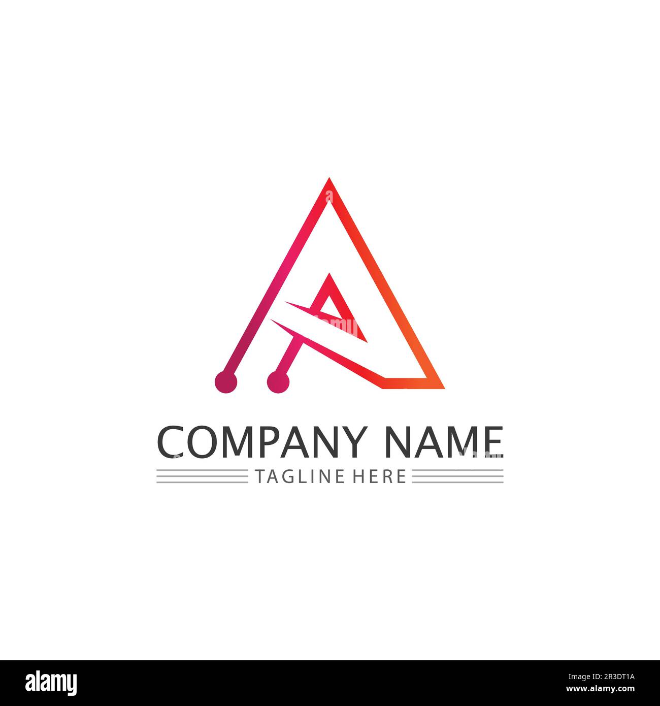 A Letter Logo Template vector icon illustration design Stock Vector