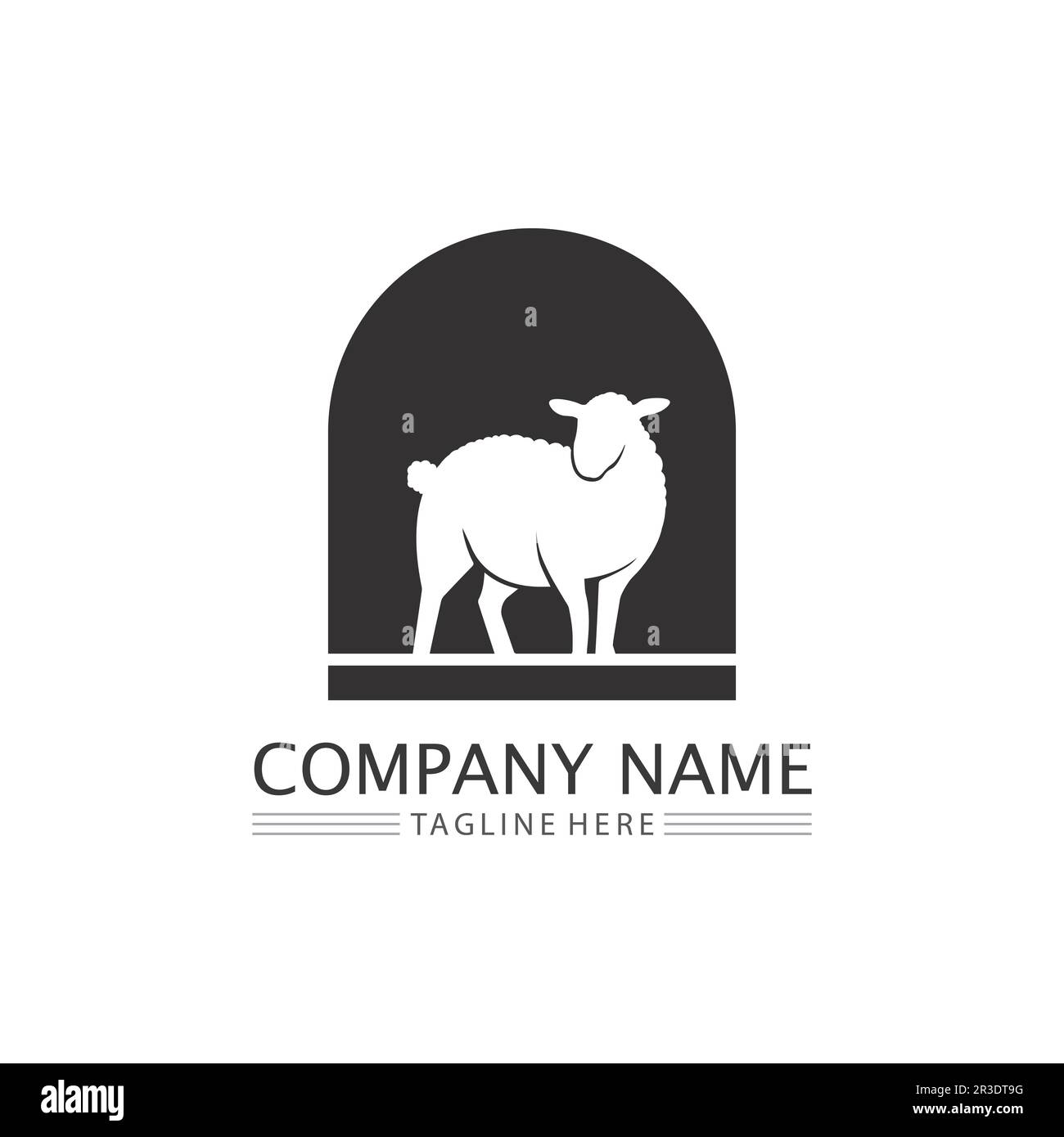Sheep vector icon animal logo design silhouette illustration Stock ...