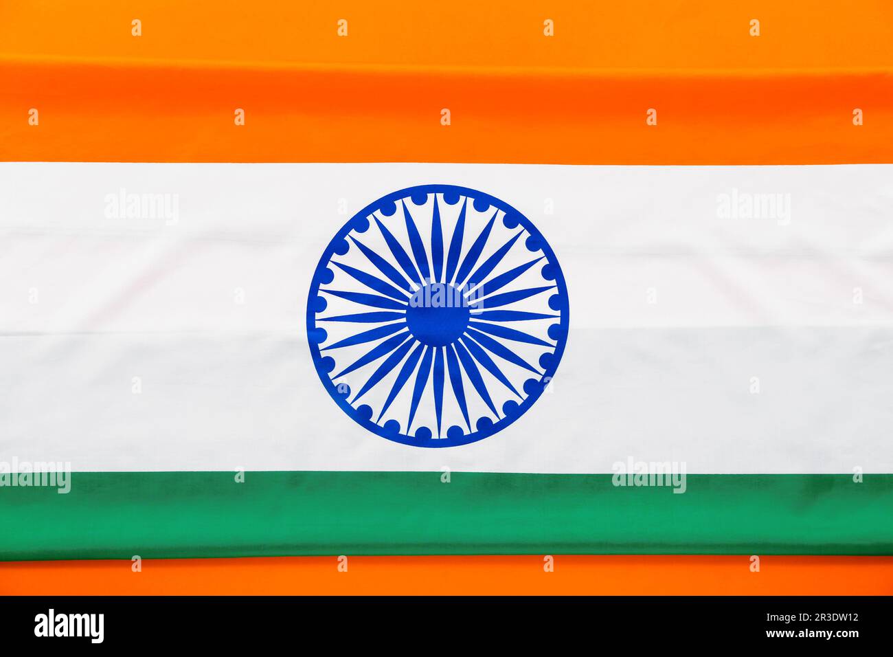 National flag of India on orange background Stock Photo - Alamy