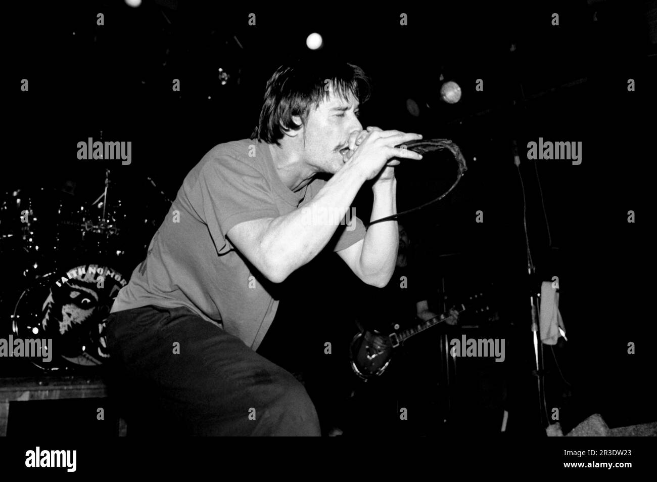 Italy Milan, 1995-03-30, Mike Patton singer of the Faith No More during the live concert at the Factory Stock Photo