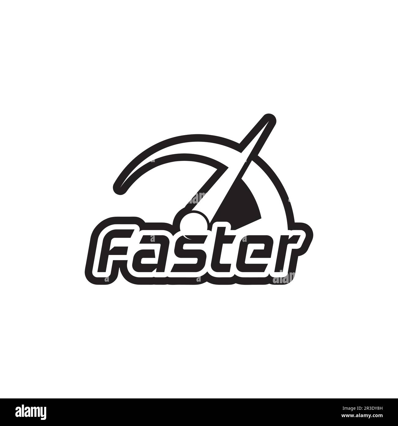 Faster Logo Template vector icon illustration design Stock Vector