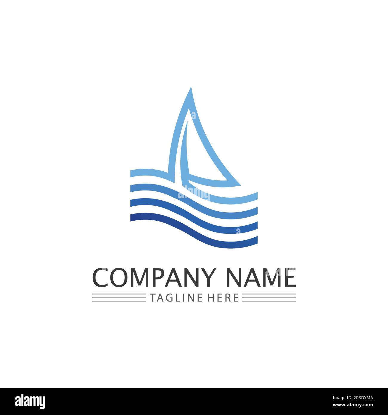 wave icon and water drop vector illustration design logo business Stock ...