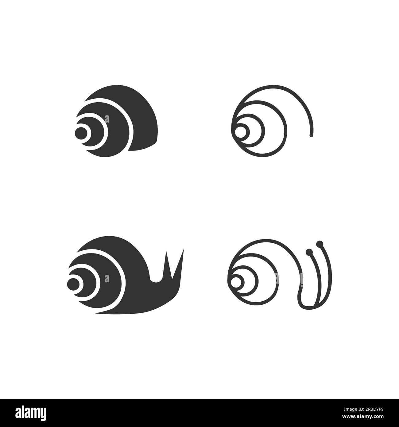 snail logo template vector icon illustration design graphic Stock Vector