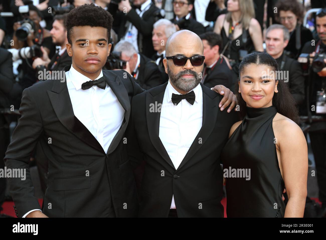 (left to right) Elijah Wright, Jeffrey Wright and Juno Wright attending