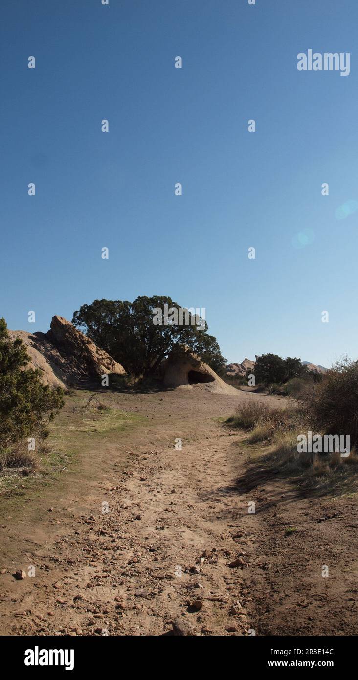 Vasquez Rocks Hiking Path Stock Photo