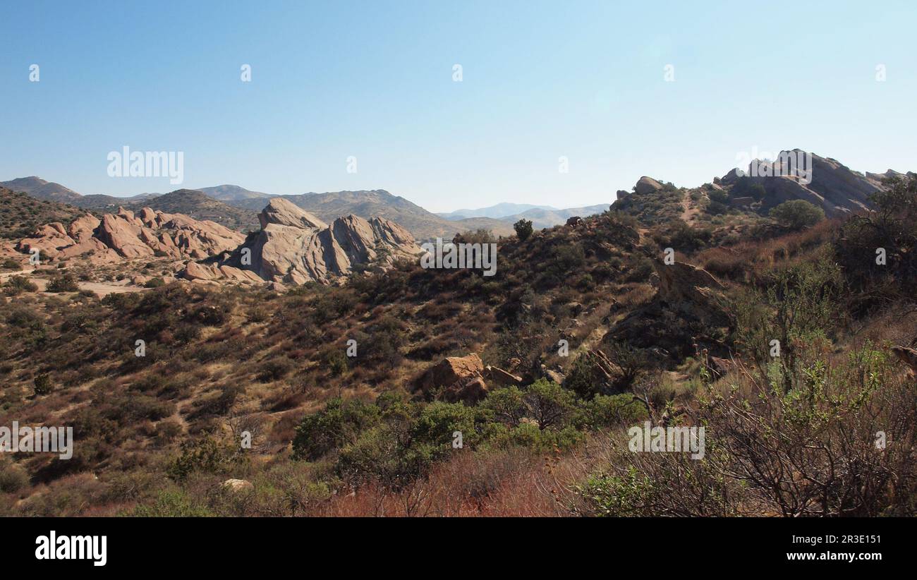 High Low Climbing Range Vasquez Rocks Natural Area and Nature Center Stock Photo