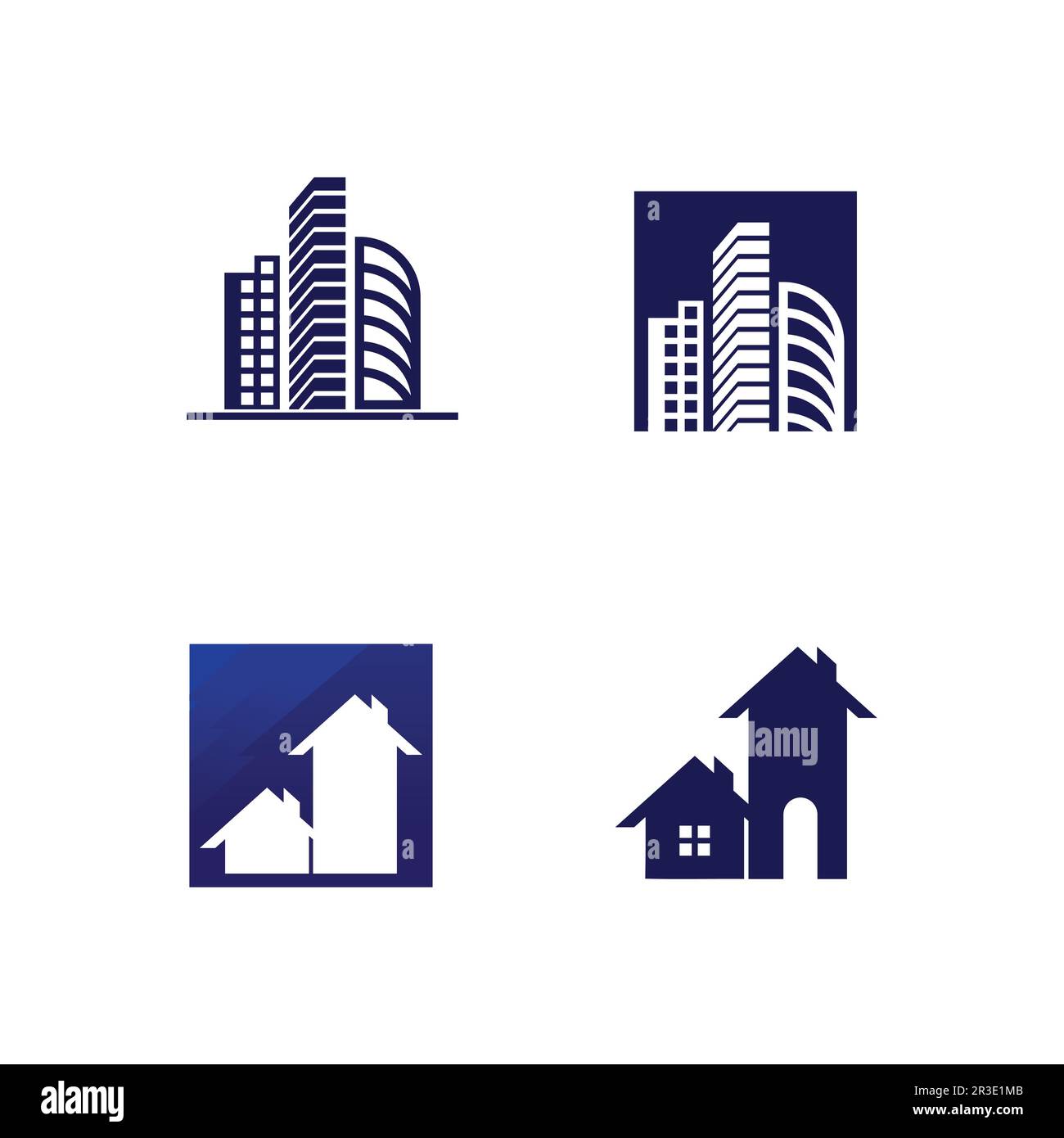 Real estate and home buildings vector logo icons template Stock Vector ...