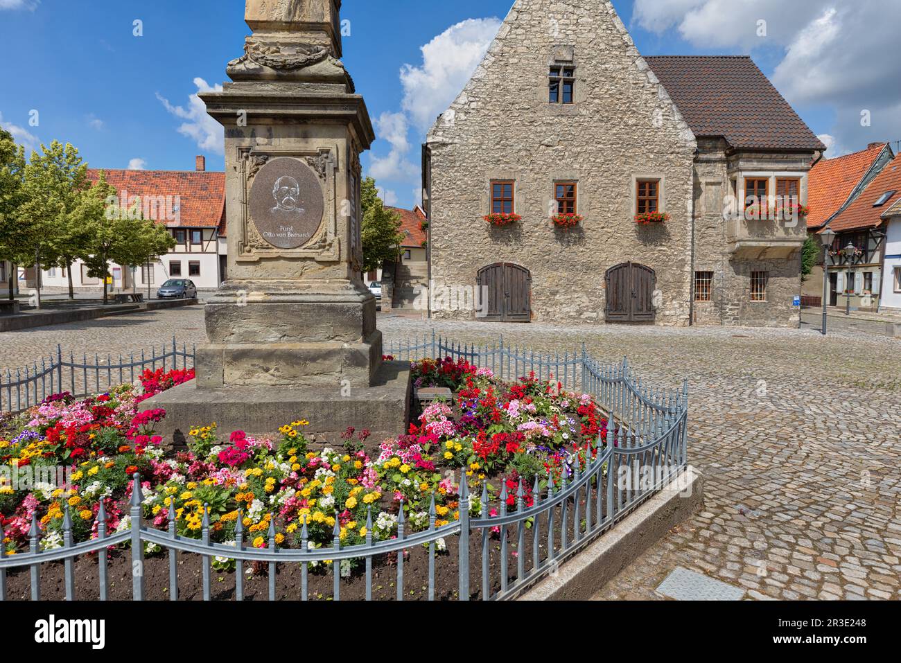 Town hall Wegeleben Association municipality Vorharz Harz Stock Photo