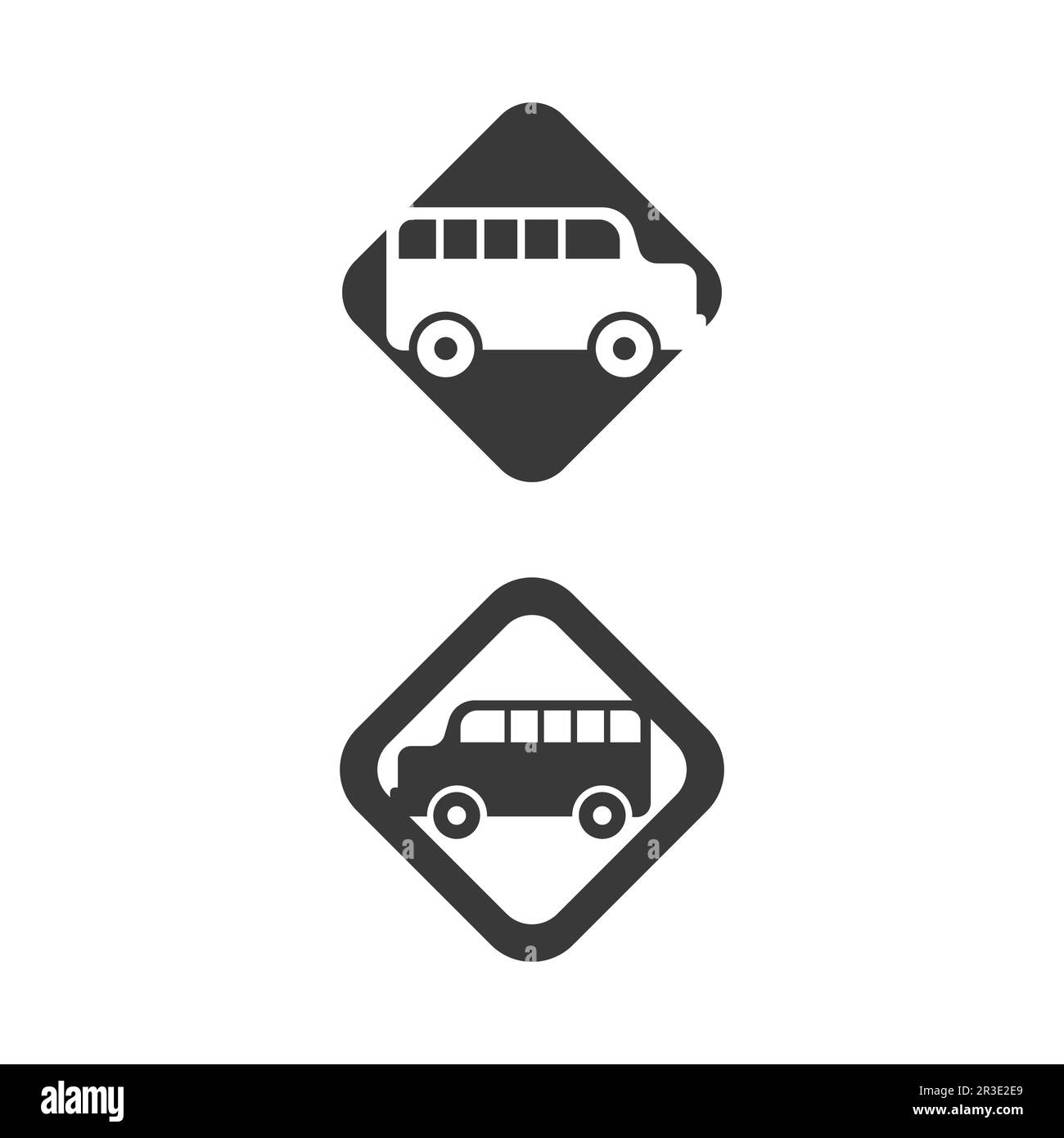 Car icons and vector logo automobiles for travel truck bus and other ...