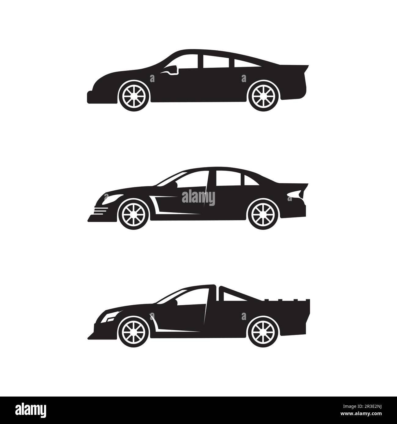 Car icons and vector logo automobiles for travel truck bus and other ...