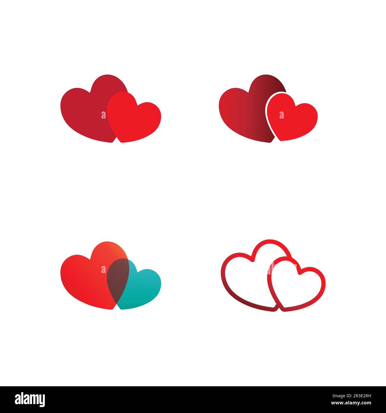 Heart logo and Beauty Love Vector icon illustration design Template ...
