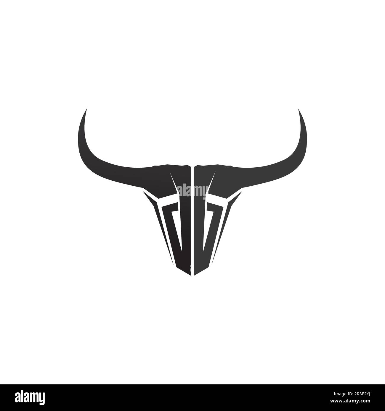 Bull and buffalo head cow animal mascot logo design vector for sport ...