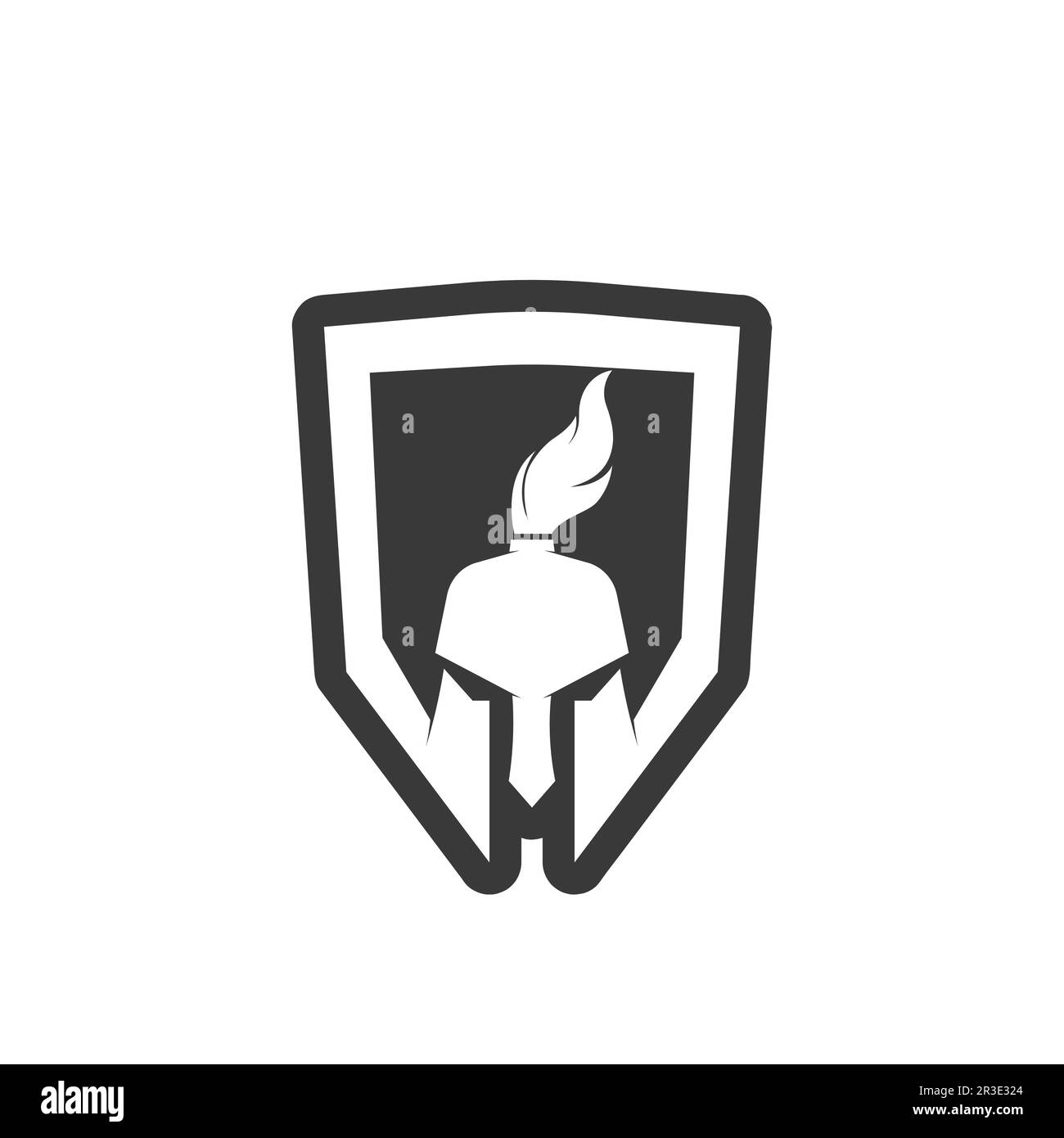 Spartan helmet logo template vector icon design Stock Vector