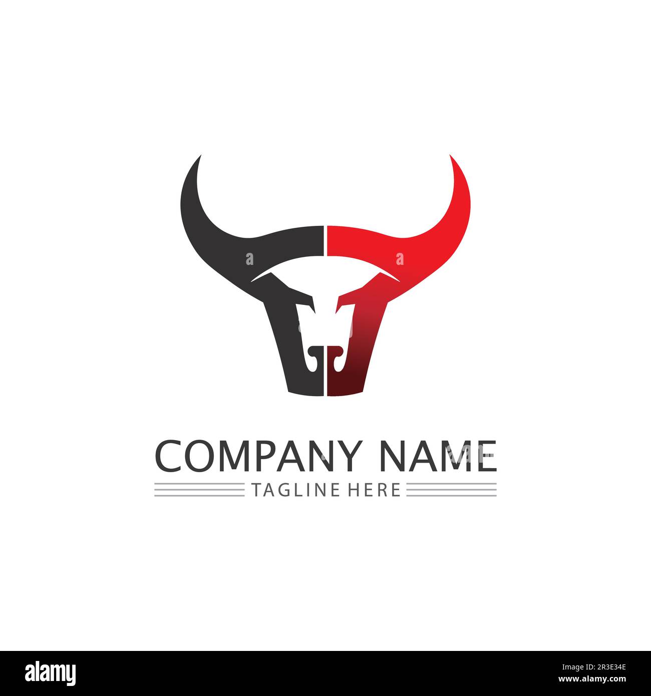 Bull and buffalo head cow animal mascot logo design vector for sport ...