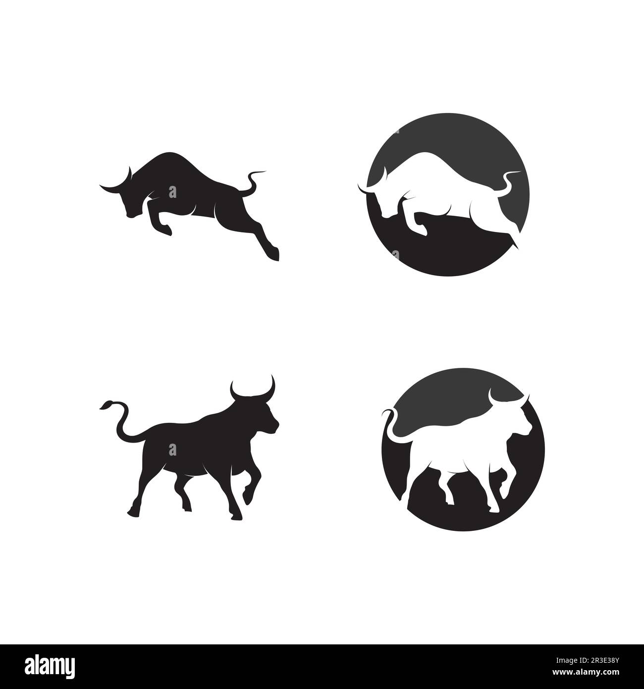 Bull and buffalo head cow animal mascot logo design vector for sport ...