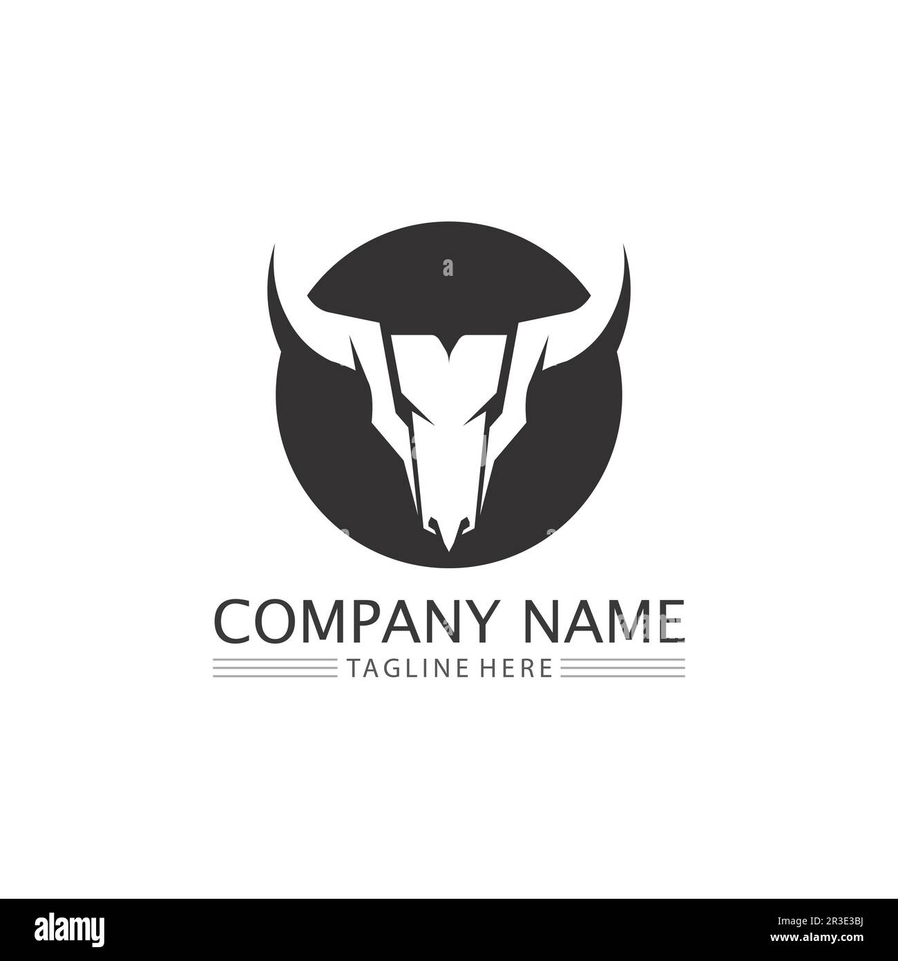 Bull and buffalo head cow animal mascot logo design vector for sport ...