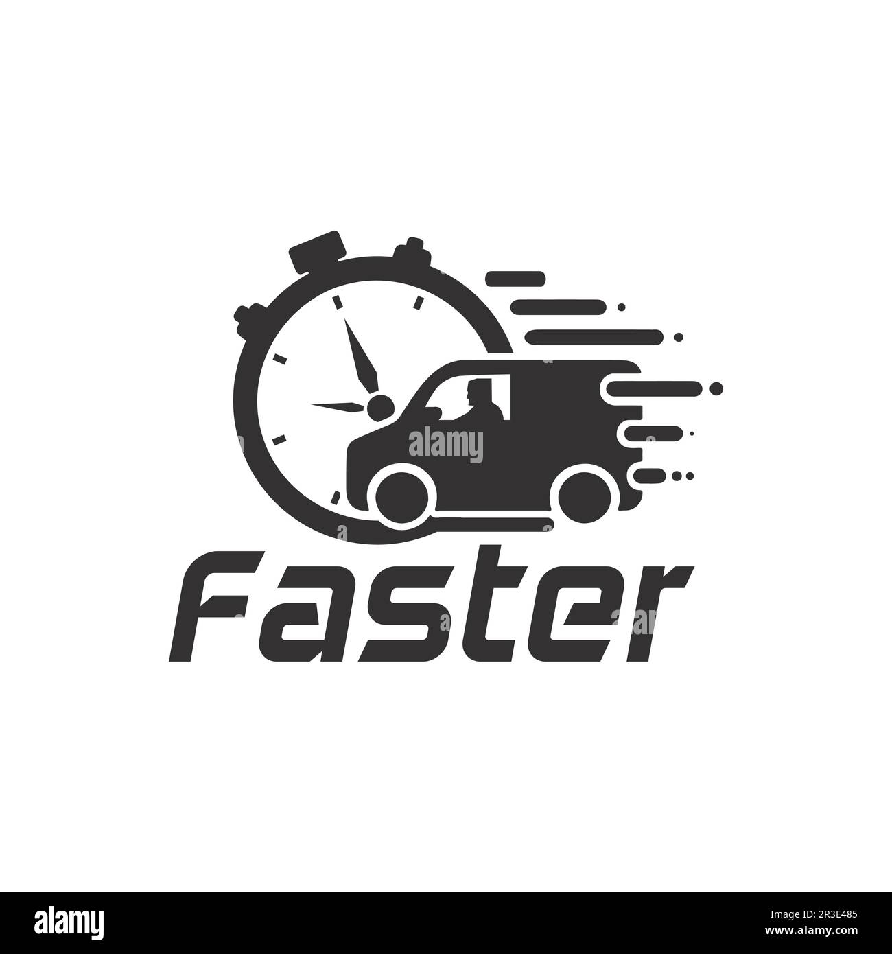 Faster Logo Template vector icon illustration design Stock Vector