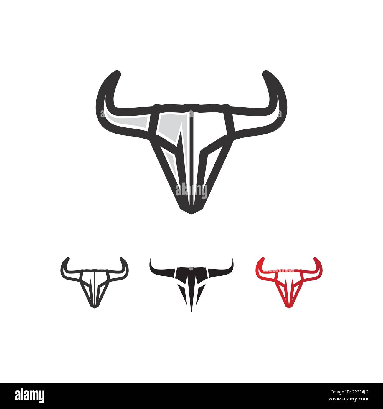 Bull and buffalo head cow animal mascot logo design vector for sport ...