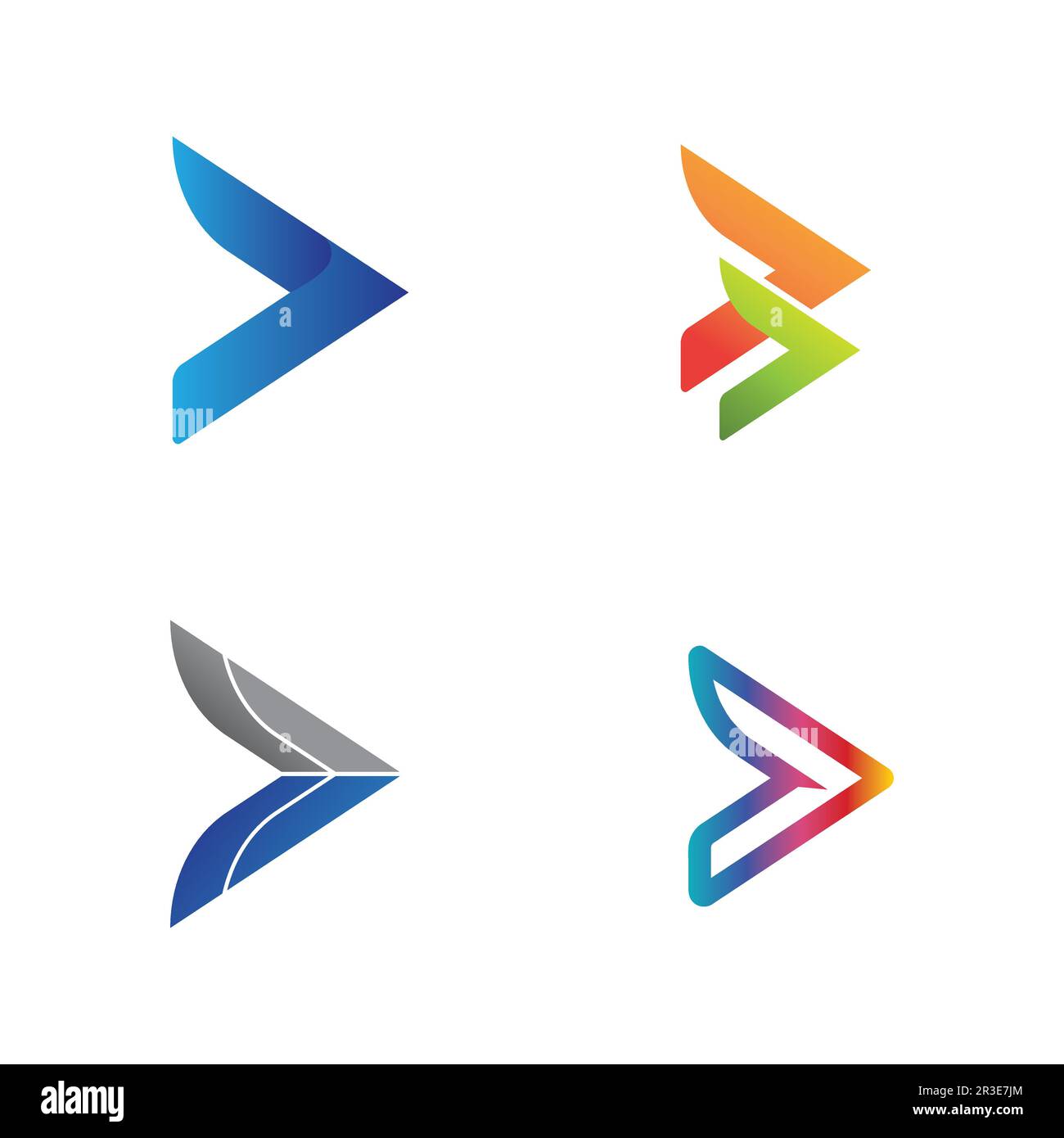 Arrow logo design vector for music, media, play, digital audio and ...