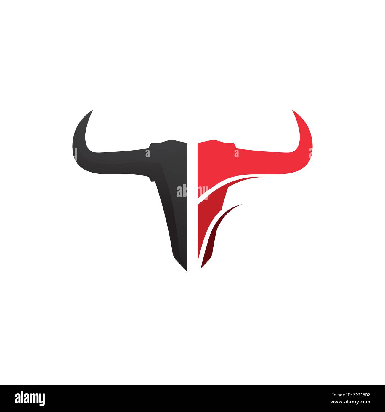 Bull and buffalo head cow animal mascot logo design vector for sport ...