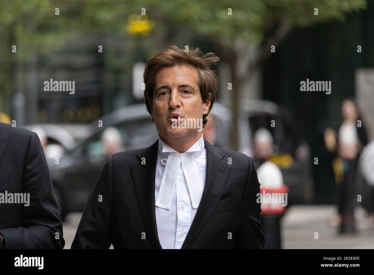 Davis Sherborne QC, high profile Barrister in the legal epicentre of the judicial system, at Royal Courts of Justice, Central London, England, UK Stock Photo