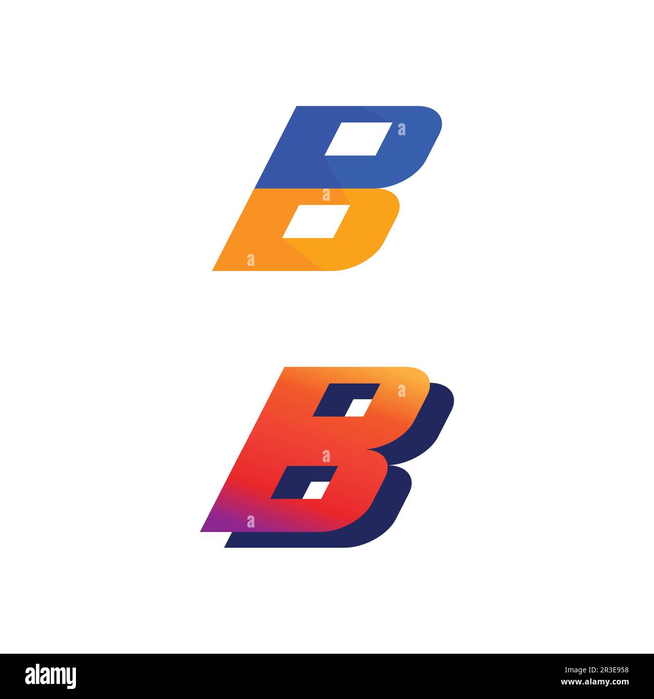 B font and Letter b logo design with modern concept. Icon letter b vector illustration template Stock Vector