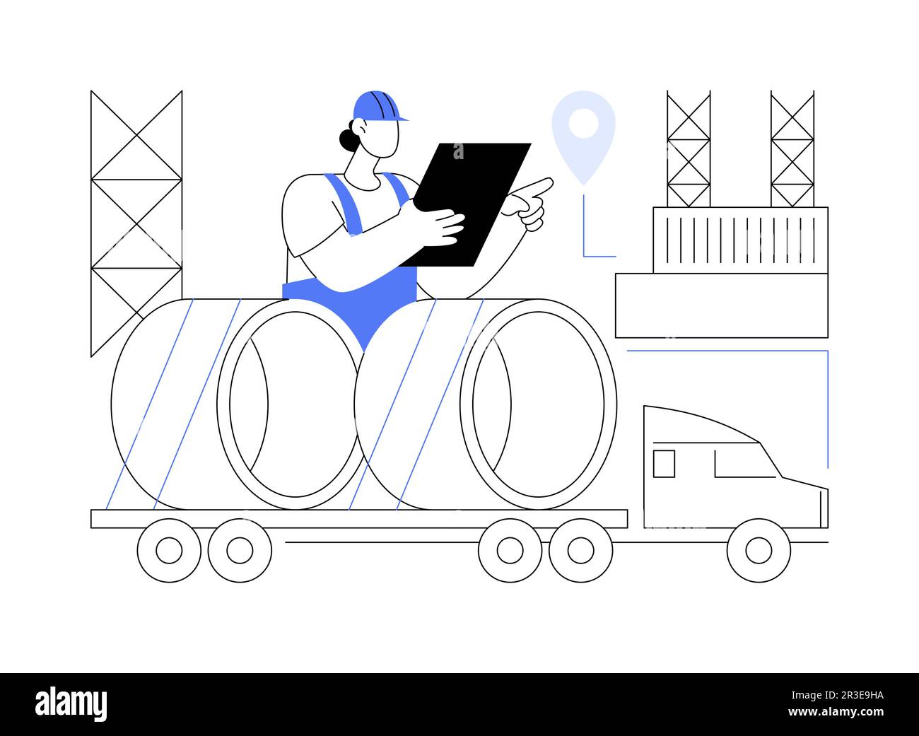 Flatbed truck abstract concept vector illustration Stock Vector Image